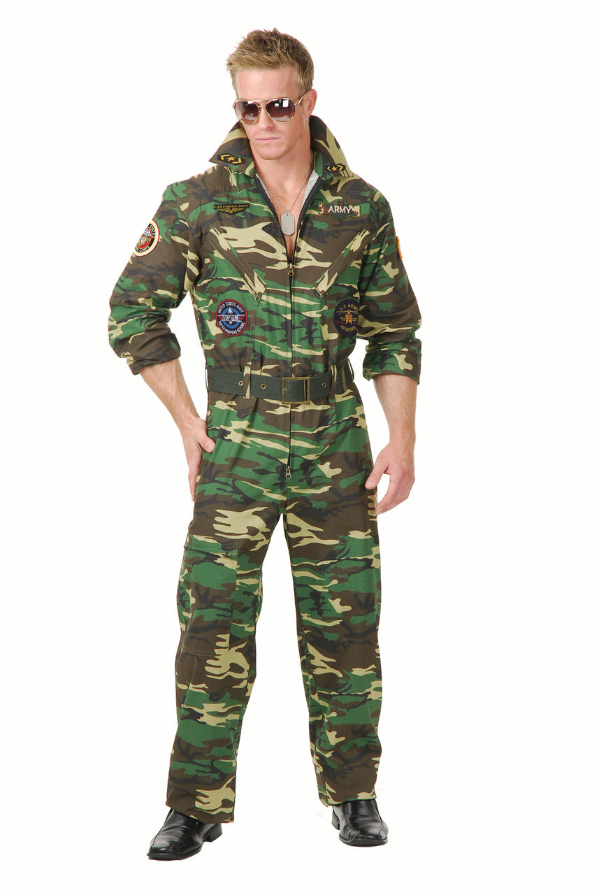 Top Gun Camo Jumpsuit Costume