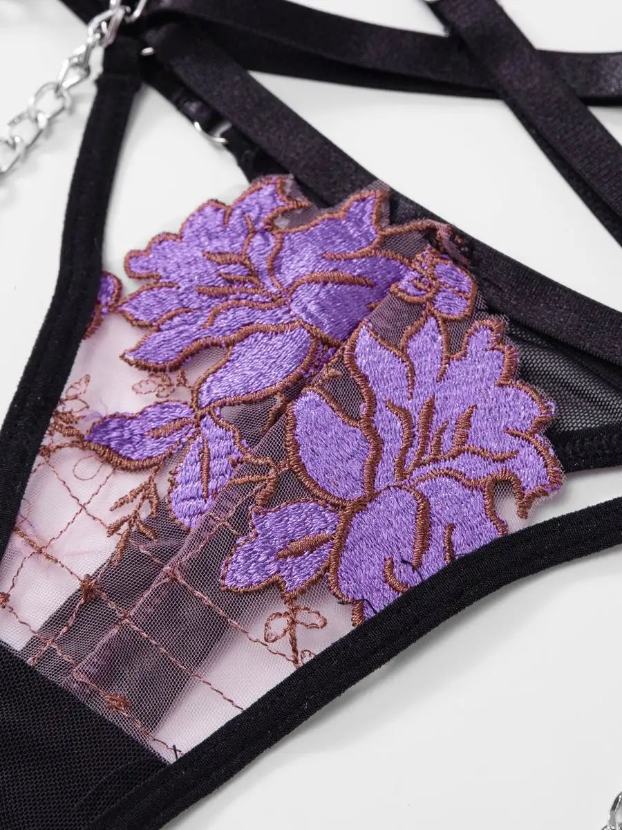 Gothyx® Purple Lavender Sheer Lingerie Set