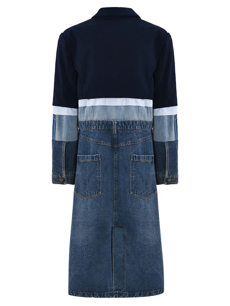 Women's Denim Overcoat Blue