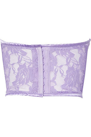 Lavender Sheer Lace Underwire Corset