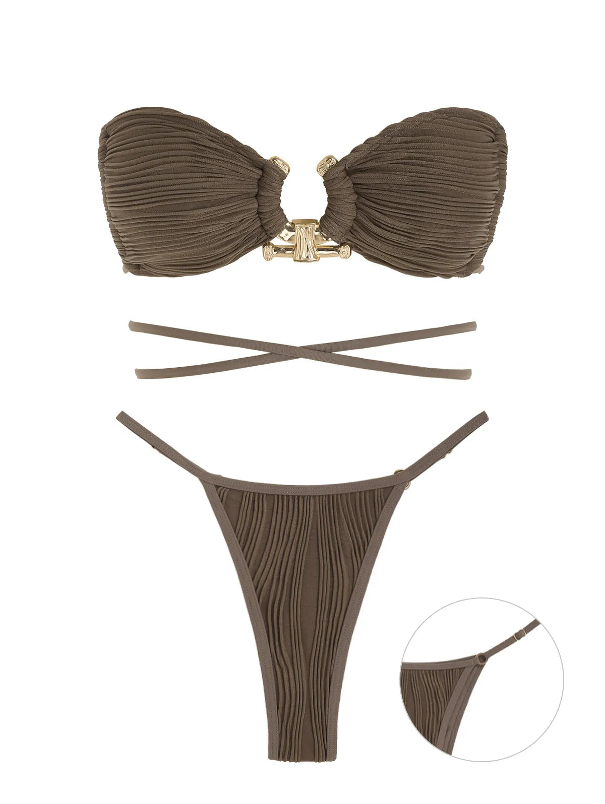 Boldessa® Trying Hard To Control Bandeau Two Piece