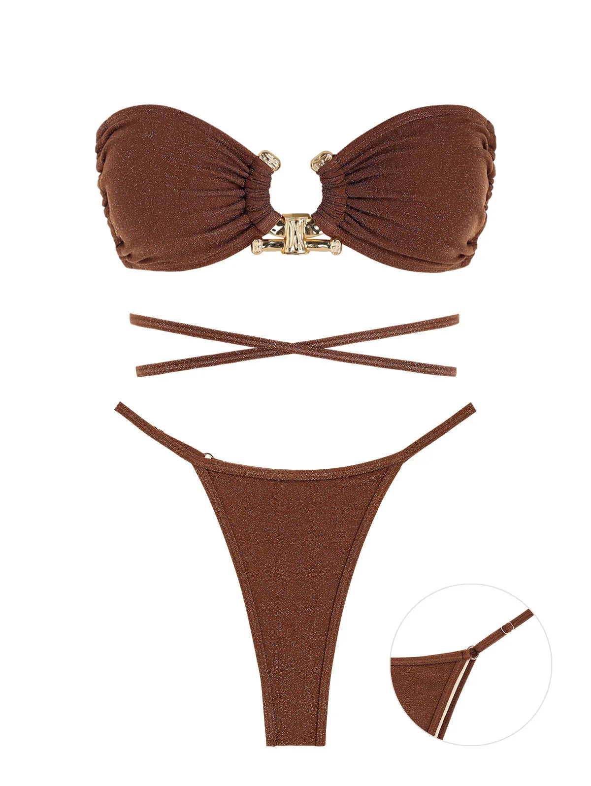 Boldessa® Trying Hard To Control Bandeau Two Piece
