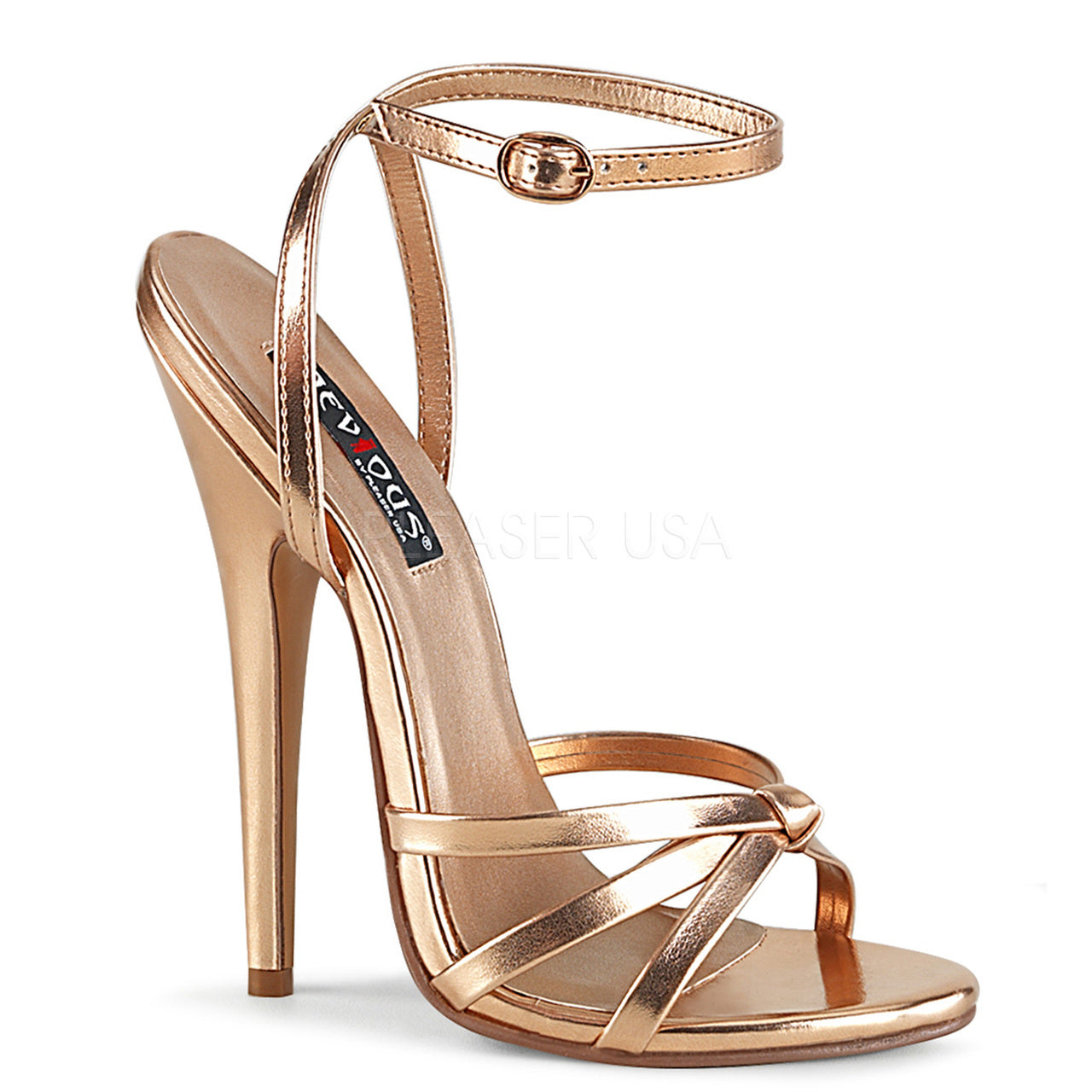 6" Rose Gold Wrap Around Knotted Strap Sandal*