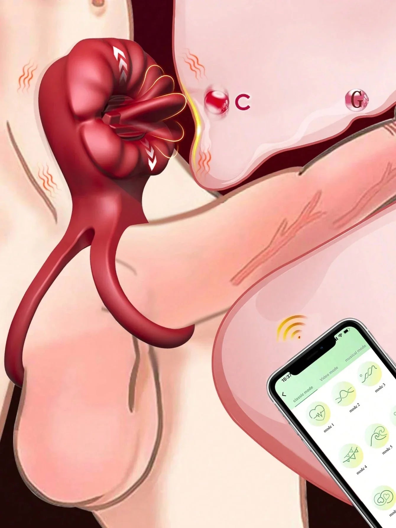 💥2025 KissMaster, Silicone Waterproof Couples Vibrator