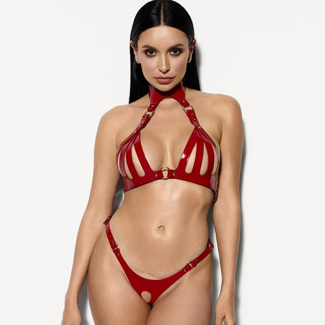 Boldessa® Faux Leather Lingerie Set