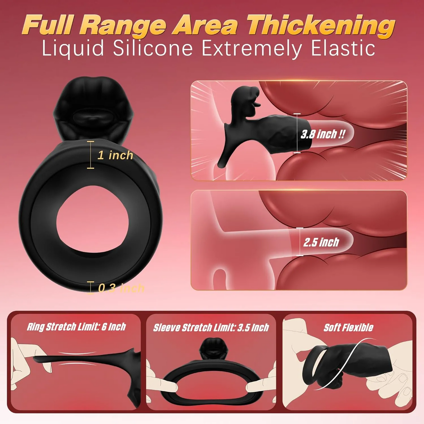 💥2025 innovative product💥-👑Tongue vibrating penis condom💖