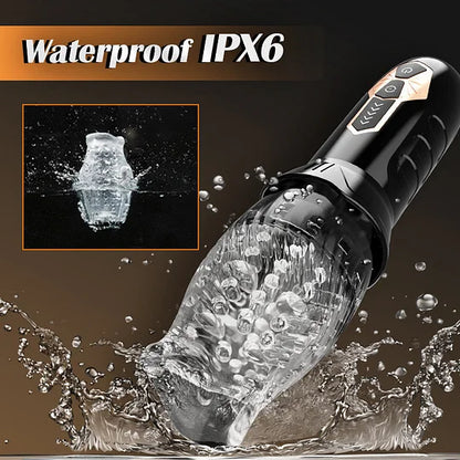 Alexander - 10 Vibration 5 Rotation Oral Suptruck Masturbator & 360° Automatic Rotation Vibrator Bare Sleeve