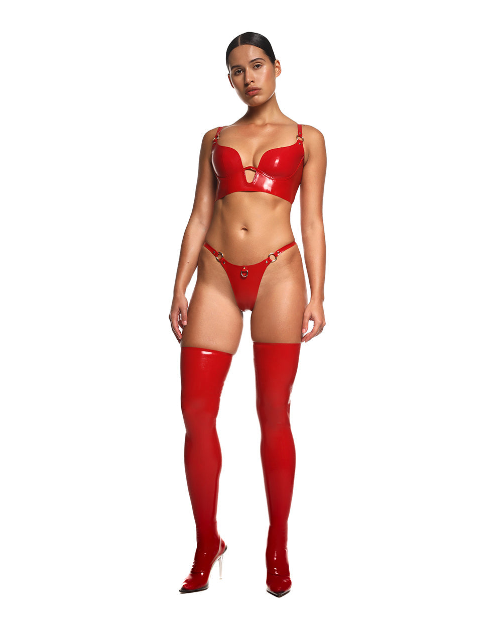 Latex Bra "Vesper" Red