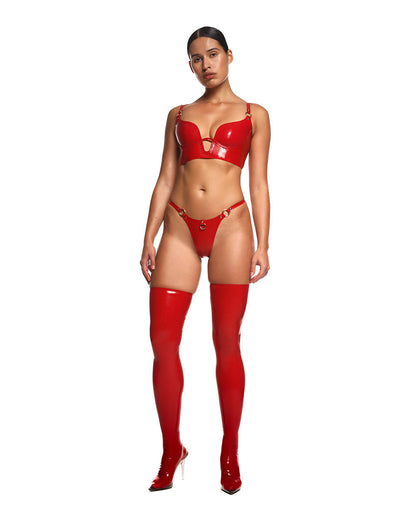 Latex Bra "Vesper" Red