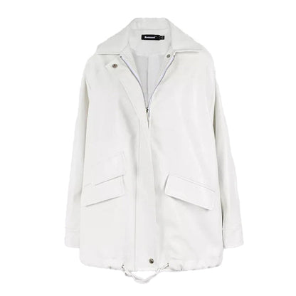 Women's Oversized Leather Jacket
