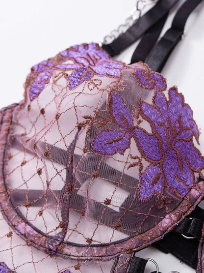 Gothyx® Purple Lavender Sheer Lingerie Set