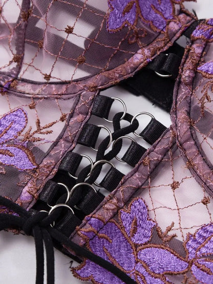 Gothyx® Purple Lavender Sheer Lingerie Set