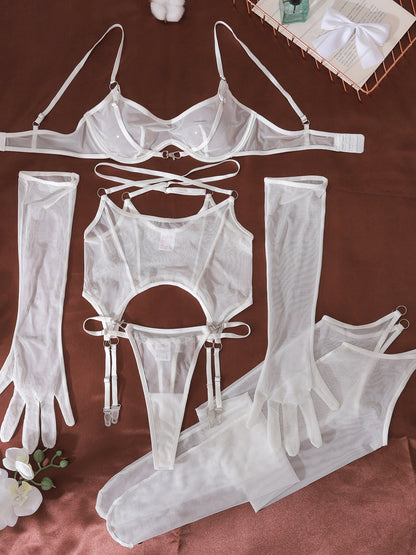 Sexy stockings body shaping sexy underwear gloves set