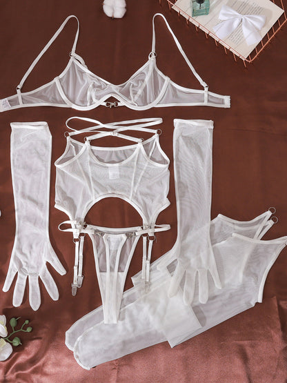 Sexy stockings body shaping sexy underwear gloves set