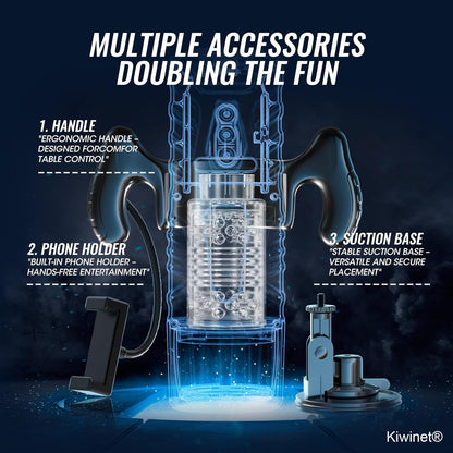 GOTHYX™ Magnus Male Masturbator with Handle, Phone Holder 🔥 Toy 7 Thrusting & Rotating Modes, Suction Base Stroker, Hands-Free LCD Display