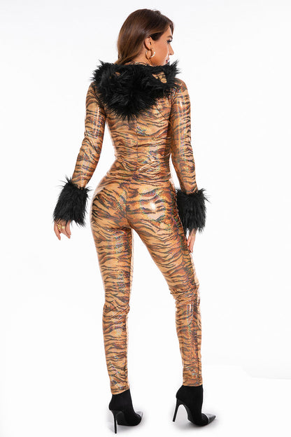 Metallic Hooded Tiger Costume