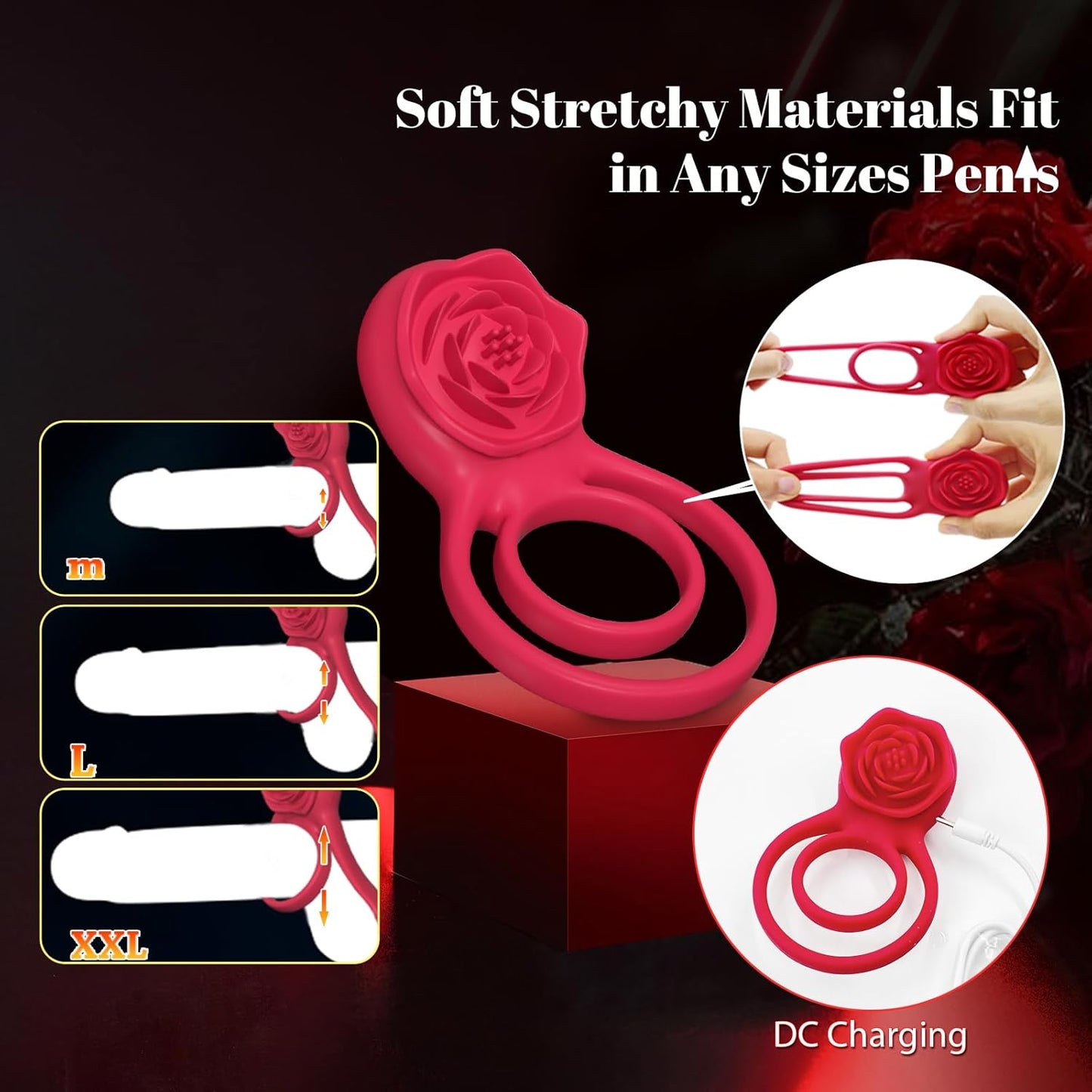 💥 2025 Limited 70% OFF 💦 ROSELINK Suptruck Kiwinet® 3 in 1 Dual Ring Rose Vibrator