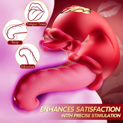 💥 2025 Limited 70% ️OFF 👅 LICKORA X10 Suptruck 4-in-1 Tongue Rose Kiwinet Vibrator