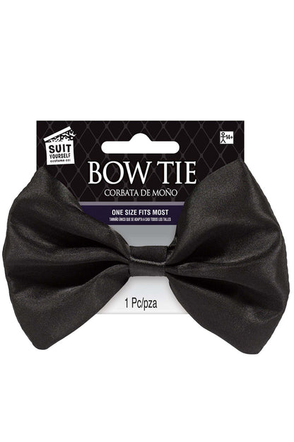 Black Satin Bow Tie