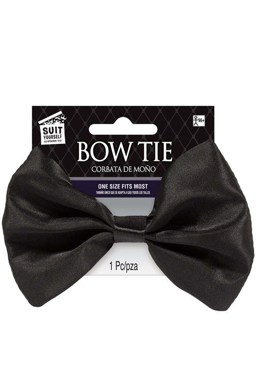 Black Satin Bow Tie