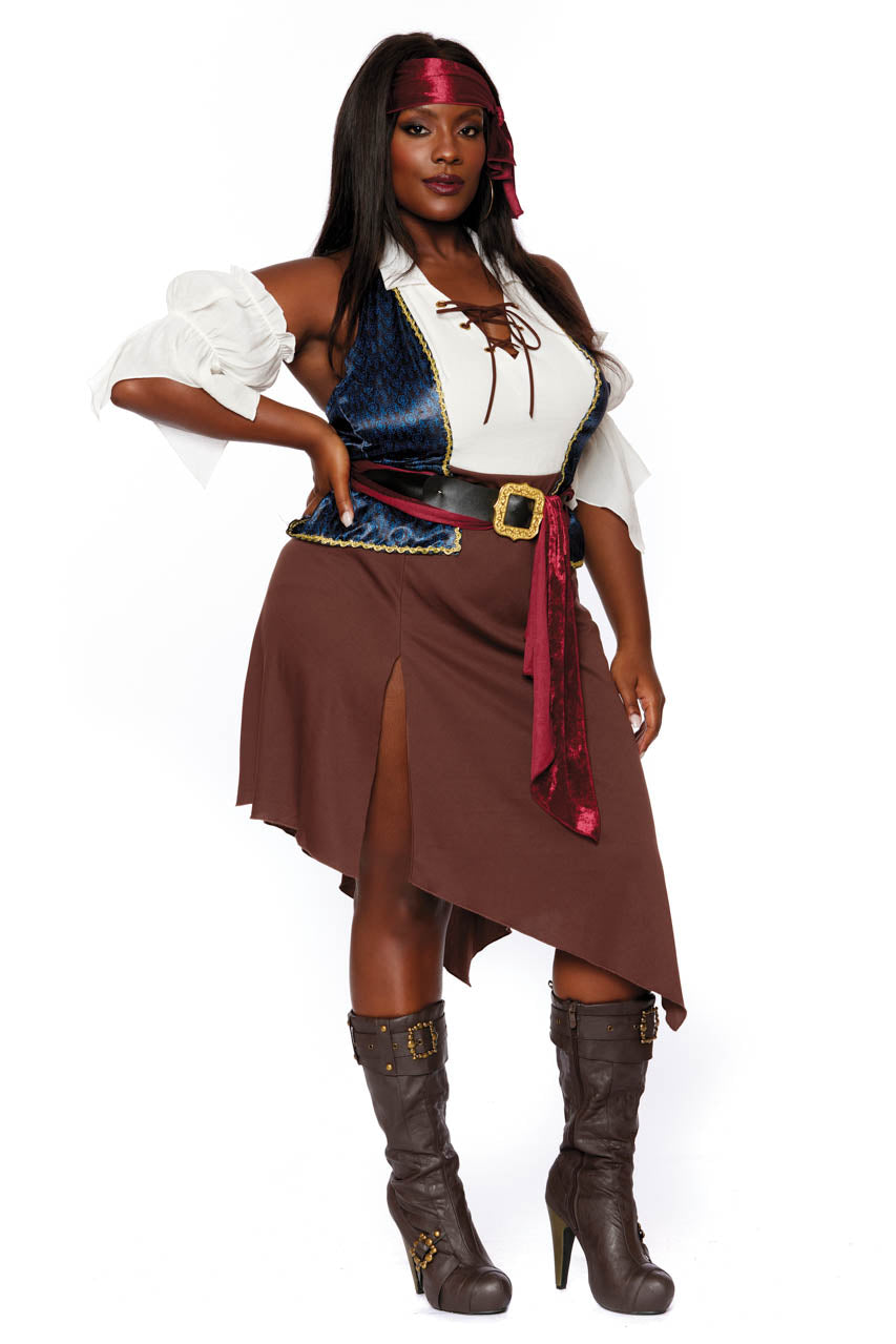 Plus Size Rogue Pirate Wench Costume
