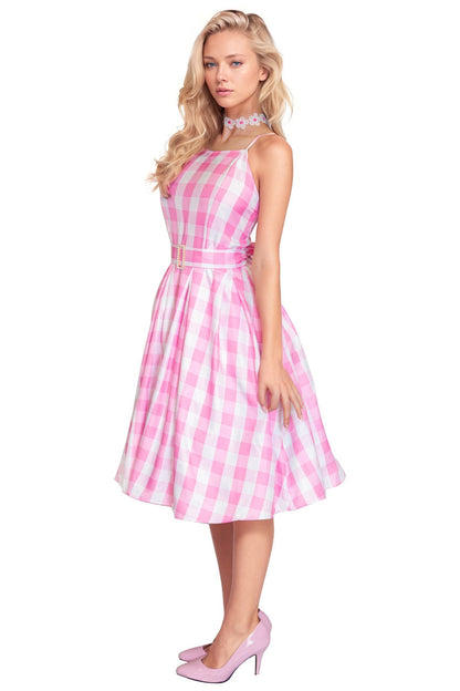 Pink Gingham Barbie Costume Dress