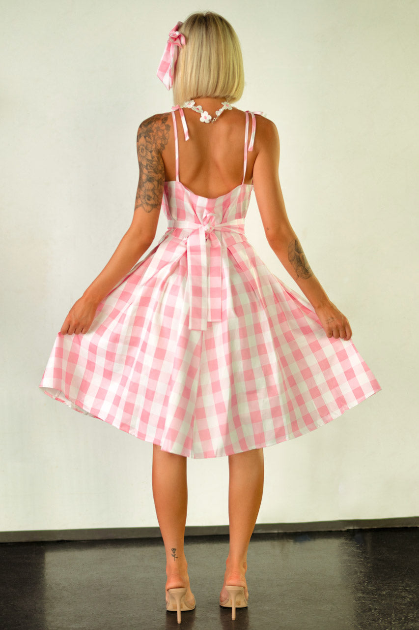 Pink Gingham Barbie Costume Dress