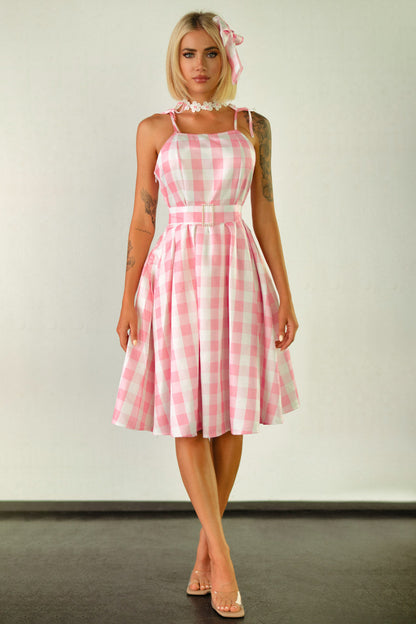 Pink Gingham Barbie Costume Dress