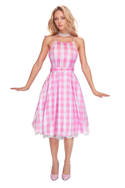 Pink Gingham Barbie Costume Dress
