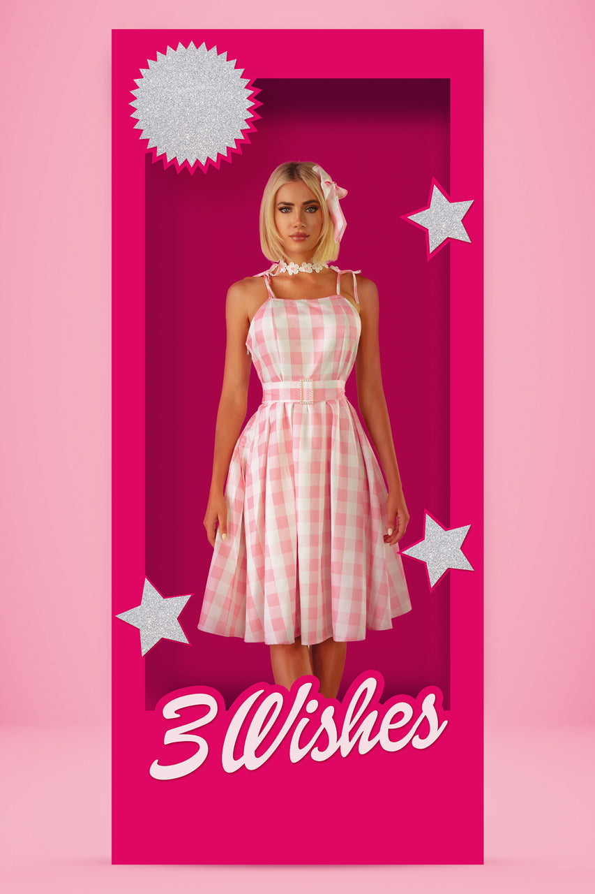 Pink Gingham Barbie Costume Dress