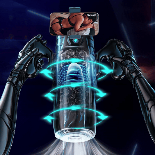 GOTHYX™ Magnus Male Masturbator with Handle, Phone Holder 🔥 Toy 7 Thrusting & Rotating Modes, Suction Base Stroker, Hands-Free LCD Display