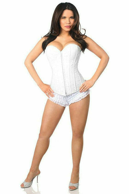 White Lace Overbust Corset