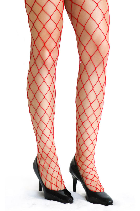 Red Diamond Nets Tights