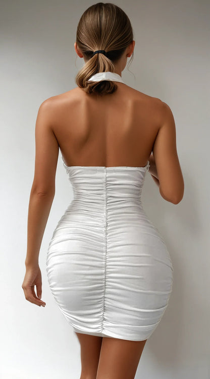 Cinched Halter Mini Dress