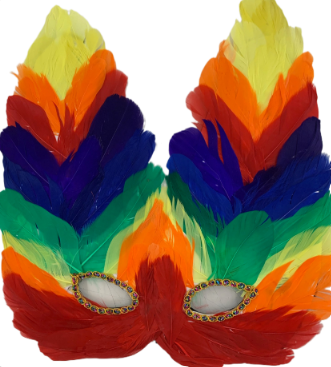 Rainbow Mardi Gras Mask