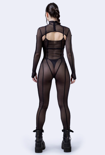 Gothyx® Rave Cut Mesh Catsuit