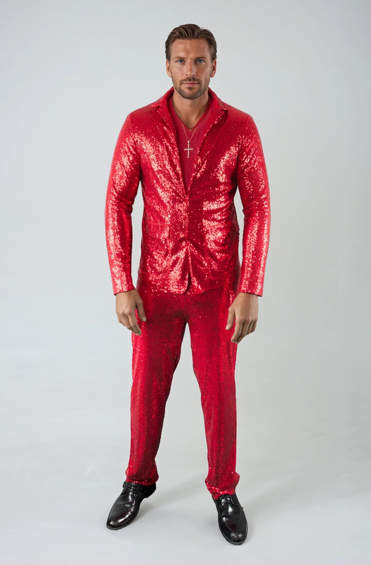 Red Sequin Men’s Suit