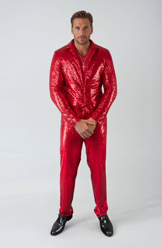 Red Sequin Men’s Suit