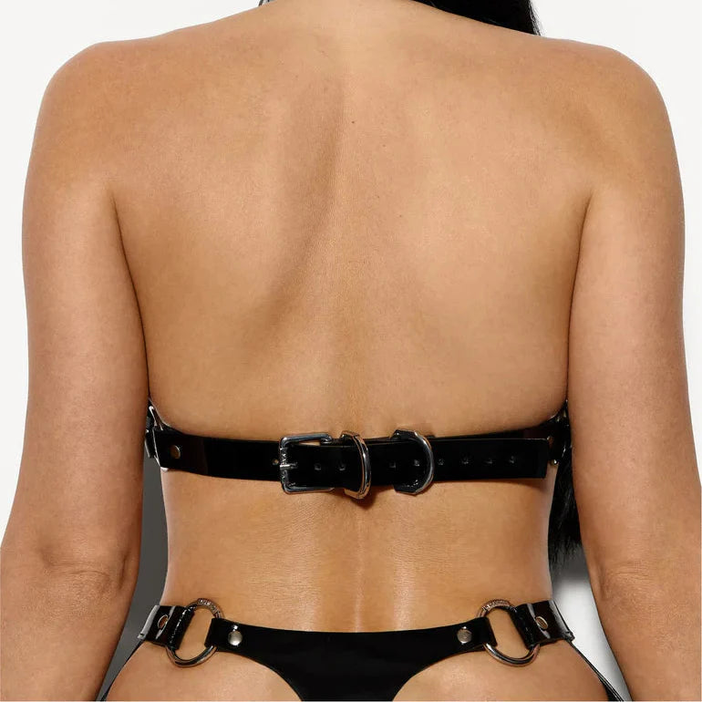 Gothyx® Abby Leather Ouvert Lingerie Set