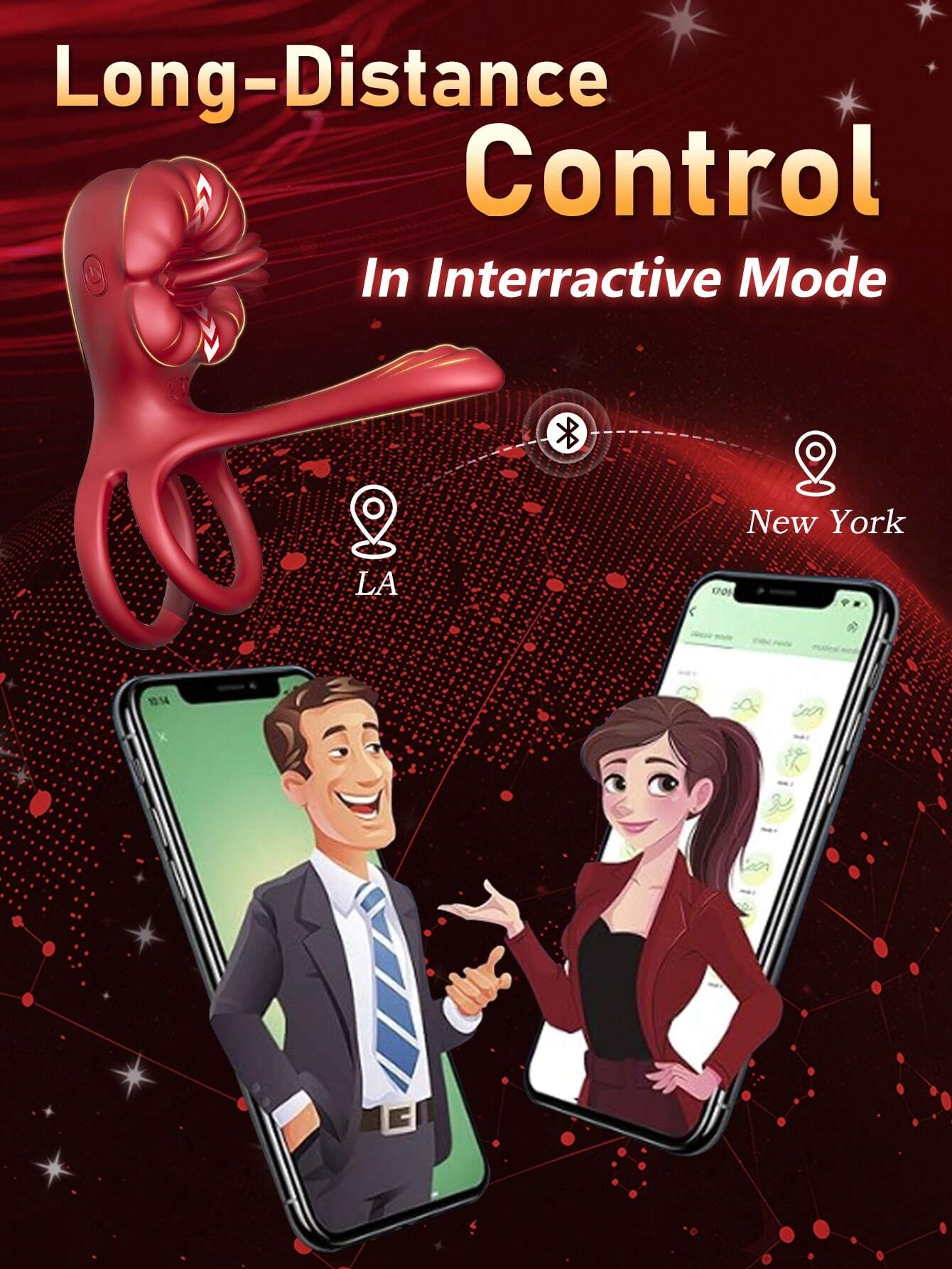 💥2025 KissMaster, Silicone Waterproof Couples Vibrator