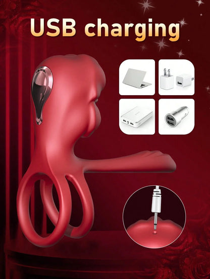 💥2025 KissMaster, Silicone Waterproof Couples Vibrator