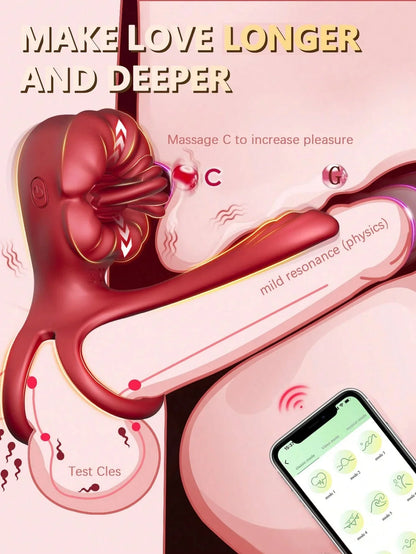 💥2025 KissMaster, Silicone Waterproof Couples Vibrator