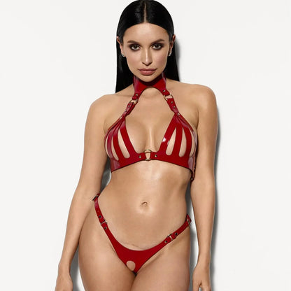 Gothyx®  Faux Leather Lingerie Set