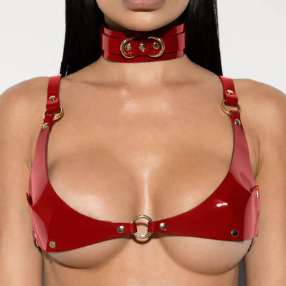 Boldessa® Charlene Patent Leather Lingerie Set