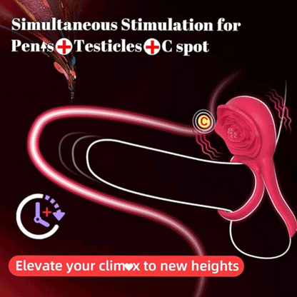 💥 2025 Limited 70% OFF 💦 ROSELINK Suptruck Kiwinet® 3 in 1 Dual Ring Rose Vibrator
