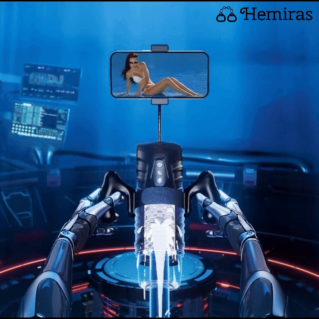 GOTHYX™ Magnus Male Masturbator with Handle, Phone Holder 🔥 Toy 7 Thrusting & Rotating Modes, Suction Base Stroker, Hands-Free LCD Display