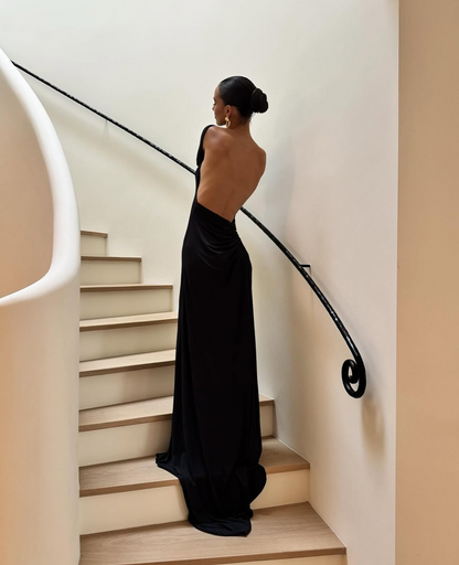 Sheer Backless Dress