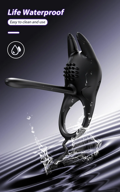 💥2025 New Multi-Stimulus Vibrating Cock Ring 🎁 with Clitoral & G-Spot Massager