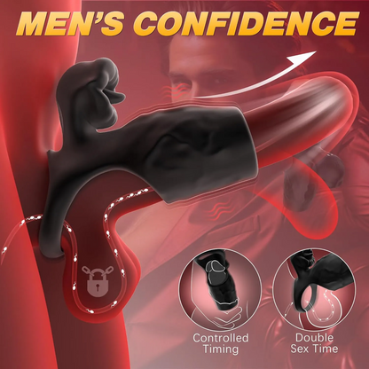 💥2025 innovative product💥-👑Tongue vibrating penis condom💖