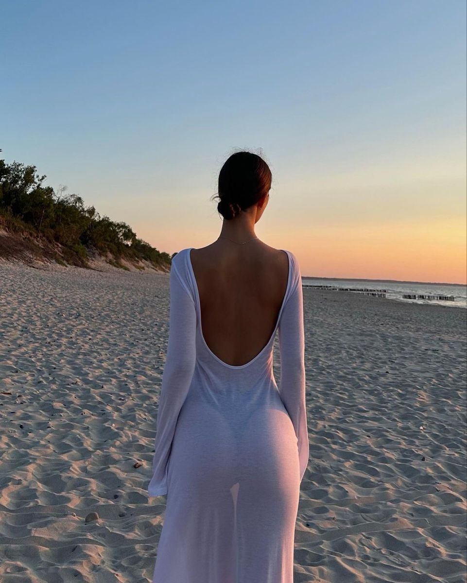 Sheer Backless Dress